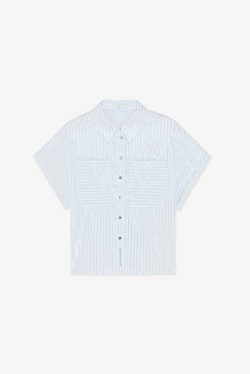 CHEMISE NABELLA RAYURES ARGENT