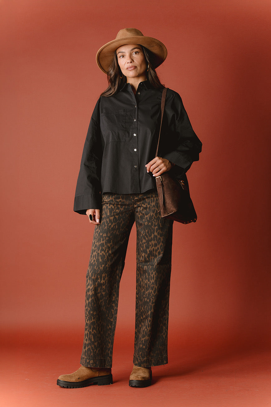 CHEMISE PEROLINE NOIR