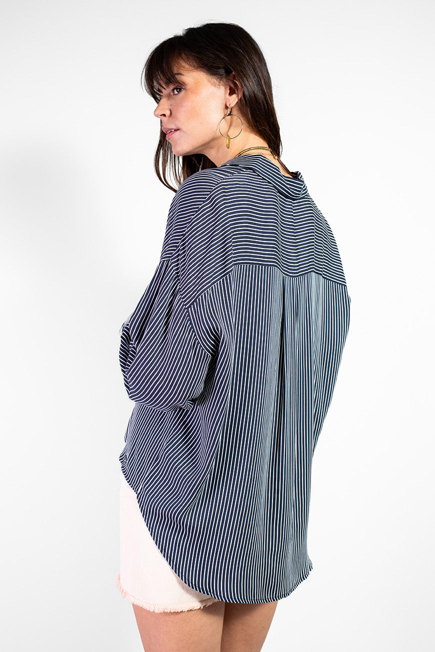 CHEMISE MELIE MARINE RAYURES