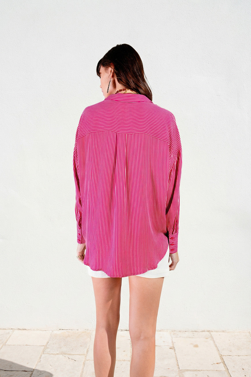 CHEMISE MELIE SANGRIA RAYURES