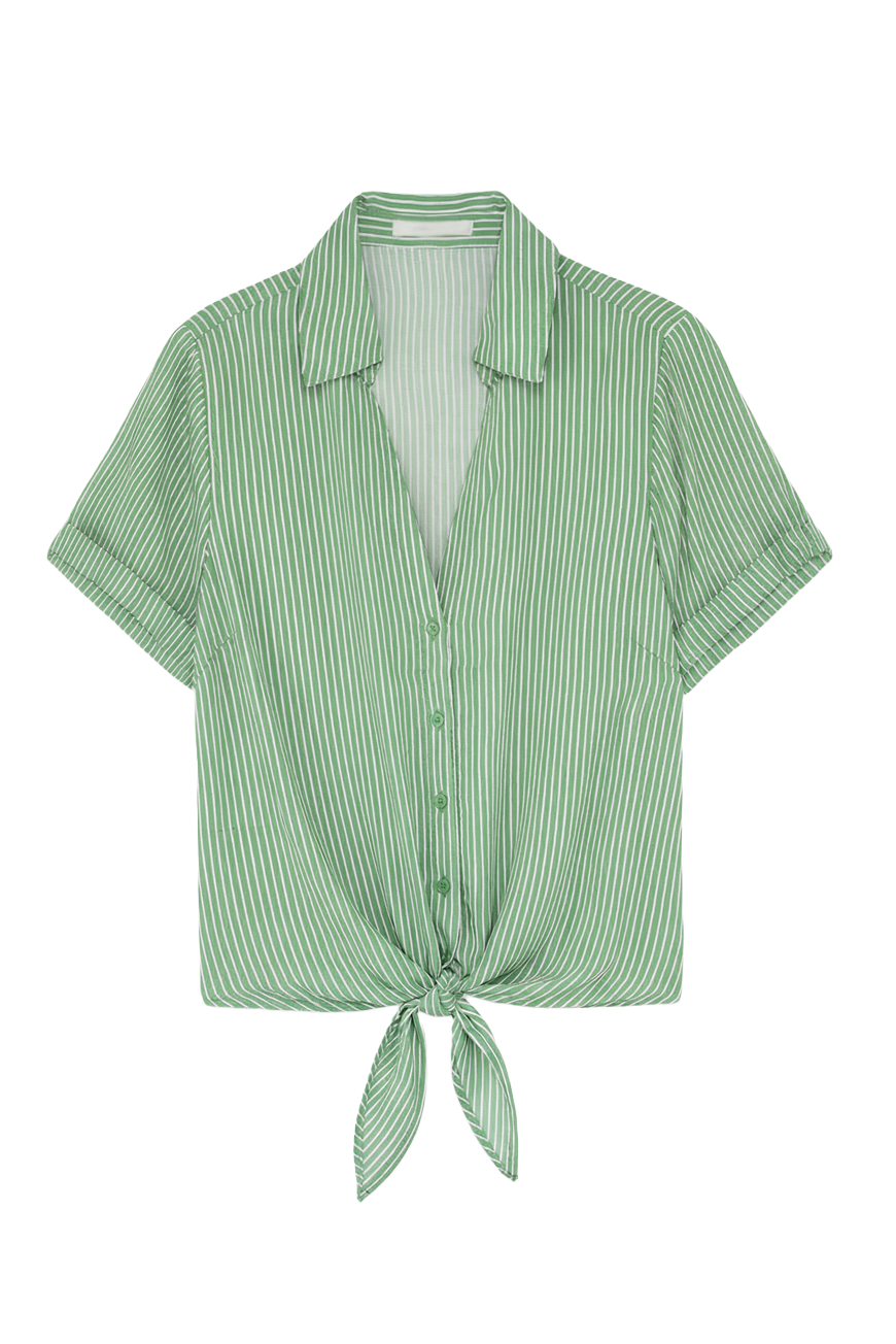 CHEMISE ITTE SAUGE RAYURES