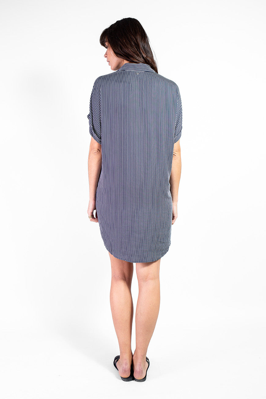 ROBE NASTASIA MARINE RAYURES