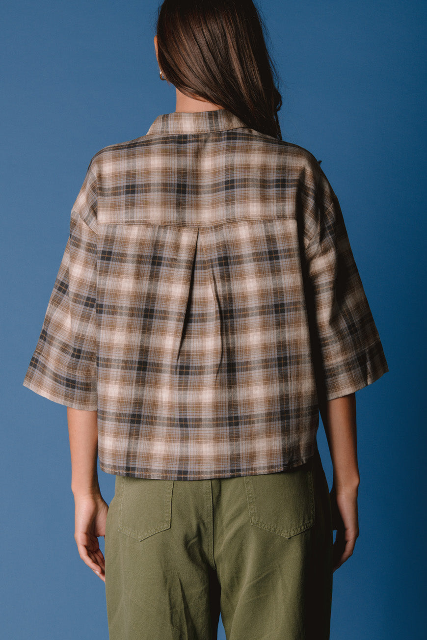 CHEMISE NATALIS CARREAUX BRUN