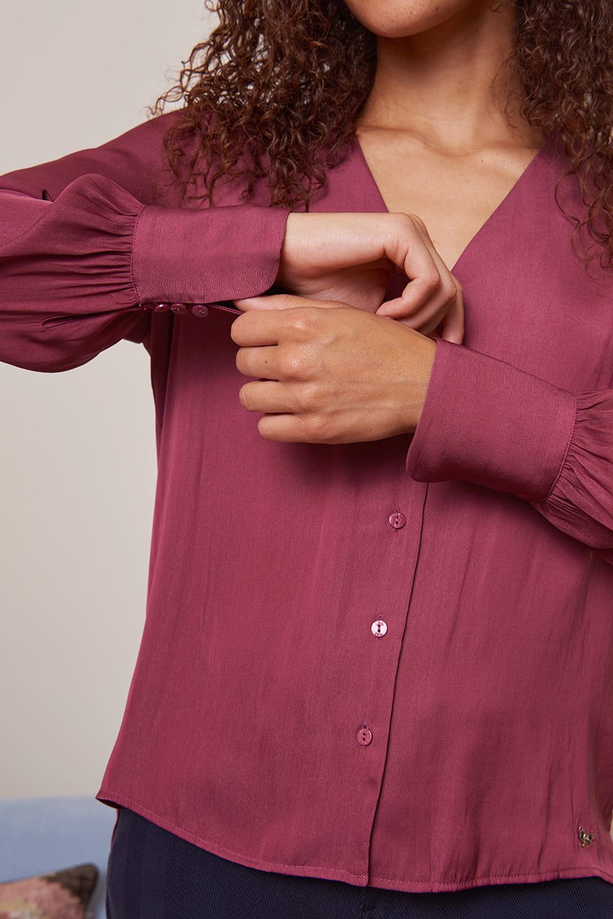 CHEMISE FLUIDE UNIE MINA