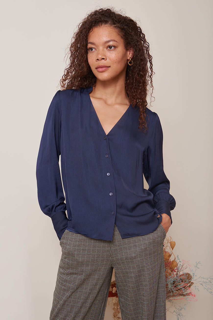 CHEMISE FLUIDE UNIE MINA