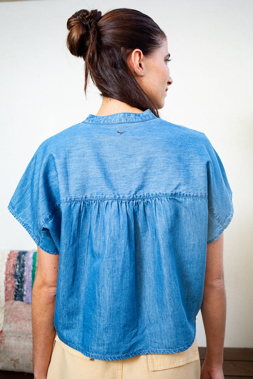 CHEMISE LADY BLEU