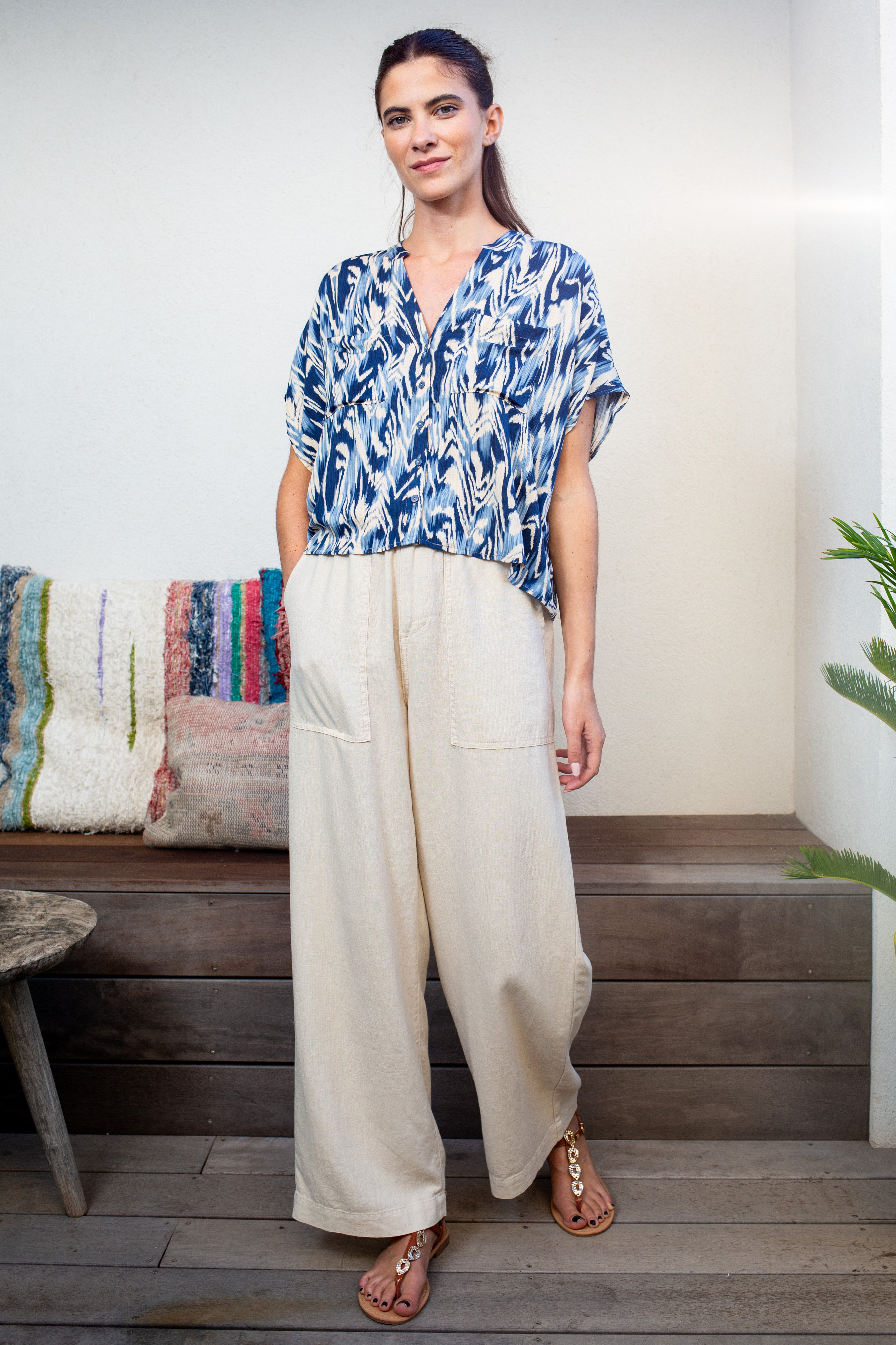Pantalon sur couleur mastic | Vetement Pantalon sur couleur mastic | Vetement