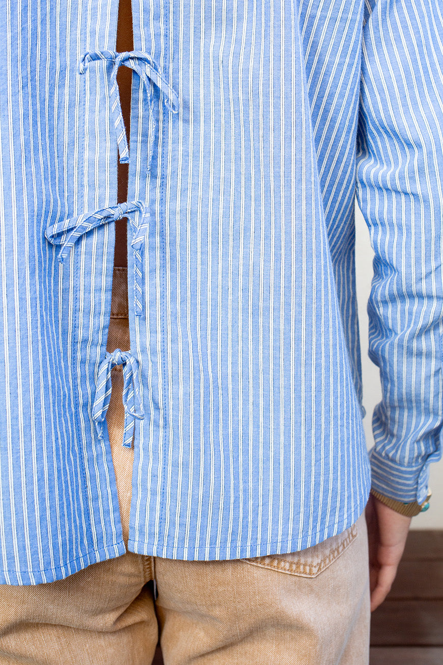 CHEMISE NELIA BLEU RAYURES