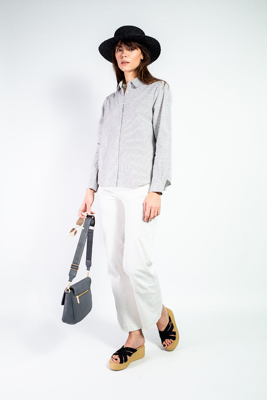 CHEMISE NELIA RAYURES NOIRES