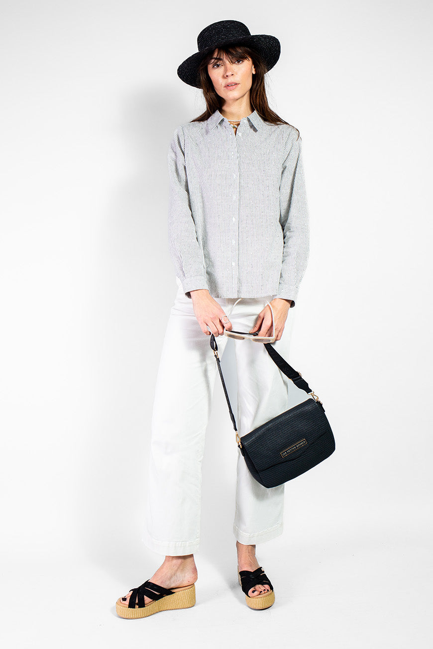 CHEMISE NELIA RAYURES NOIRES