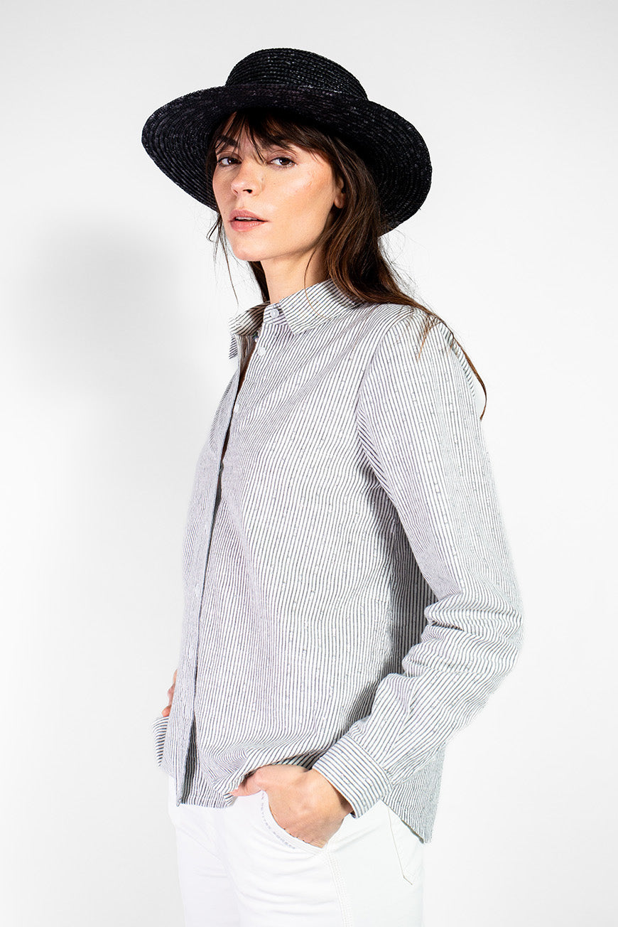 CHEMISE NELIA RAYURES NOIRES