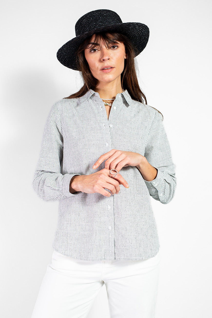 CHEMISE NELIA RAYURES NOIRES