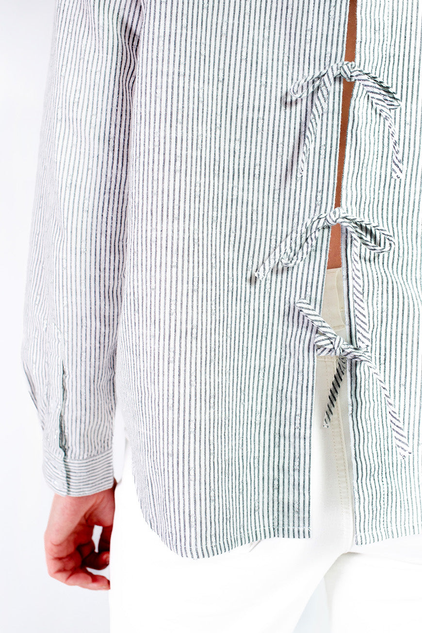 CHEMISE NELIA RAYURES NOIRES