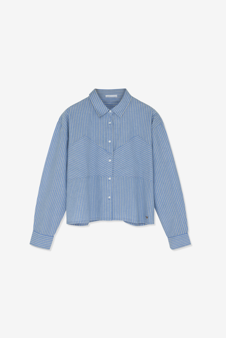 CHEMISE NAEVA BLEU RAYURES