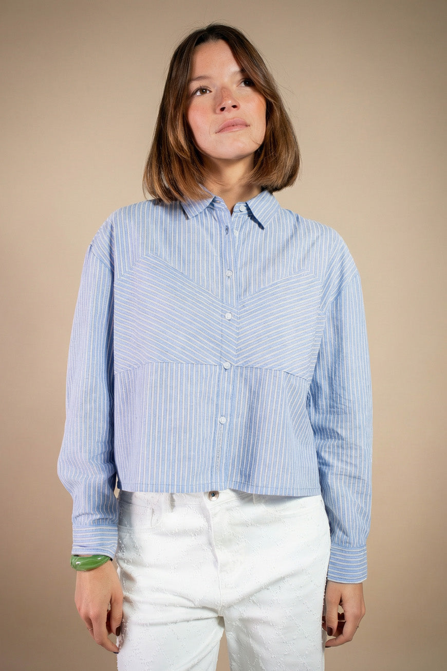 CHEMISE NAEVA BLEU RAYURES