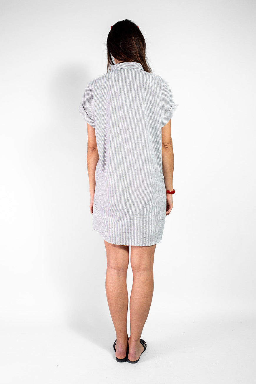 ROBE NIOSIBE RAYURES NOIRES