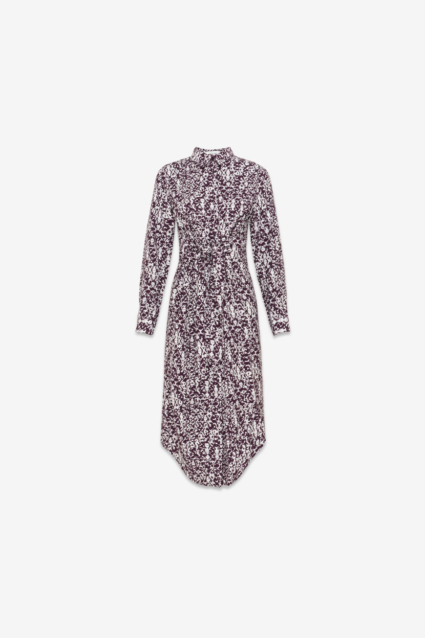 ROBE MIDI CEINTUREE ET IMPRIMEE MAISSA