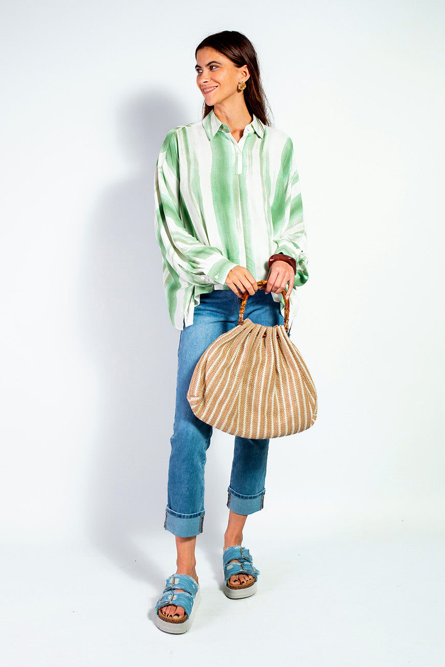 CHEMISE NOELYS PRINT KAKI DULCE