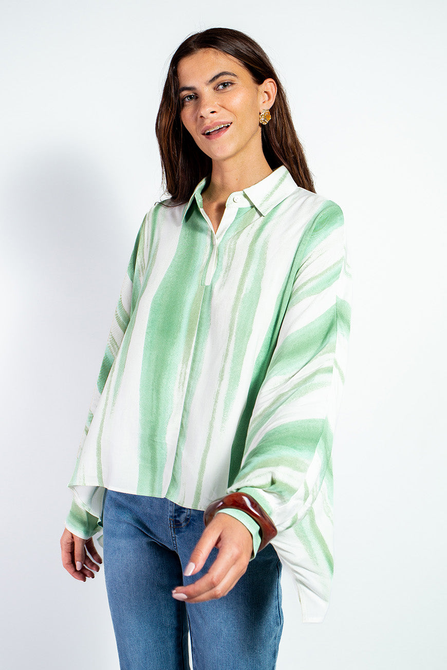CHEMISE NOELYS PRINT KAKI DULCE