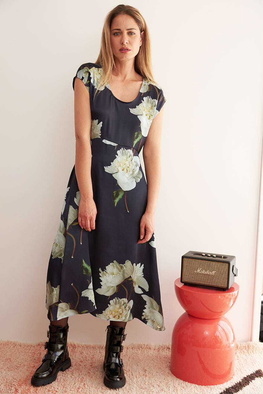 ROBE ELARA PRINT NUIT CEYLAN