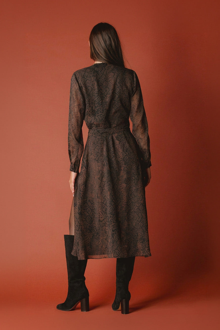 ROBE PRECIEUSE PRINT BRUNE