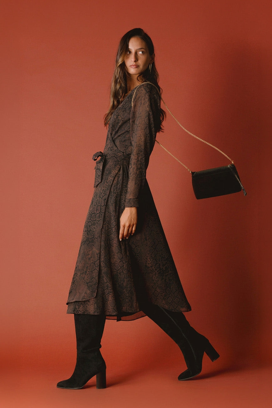 ROBE PRECIEUSE PRINT BRUNE