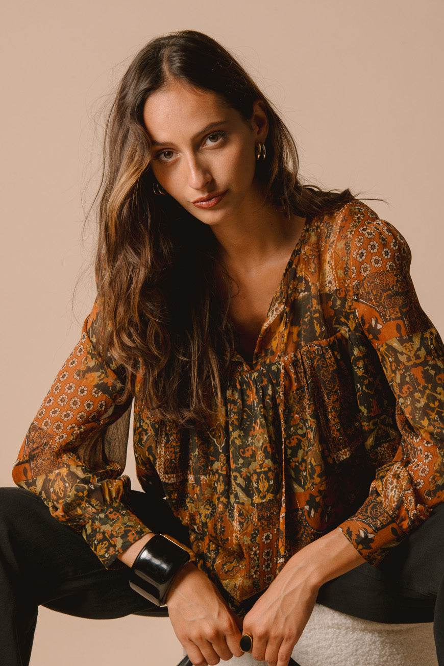 BLOUSE PAH PRINT PATCH