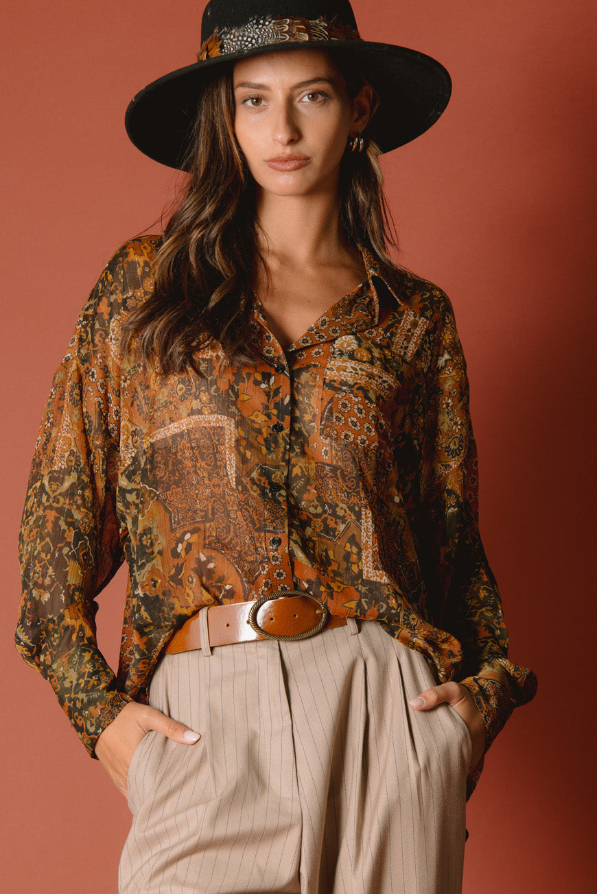 CHEMISE MELIE PRINT PATCH