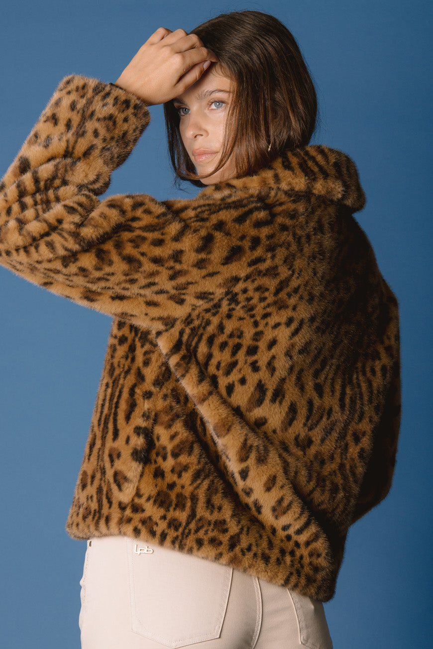 MANTEAU PIAT PRINT LEOPARD