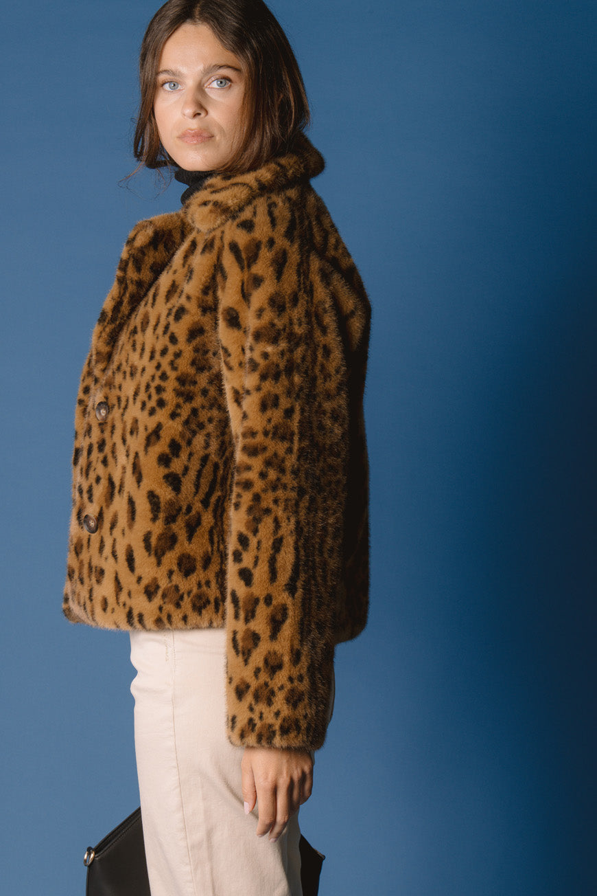 MANTEAU PIAT PRINT LEOPARD