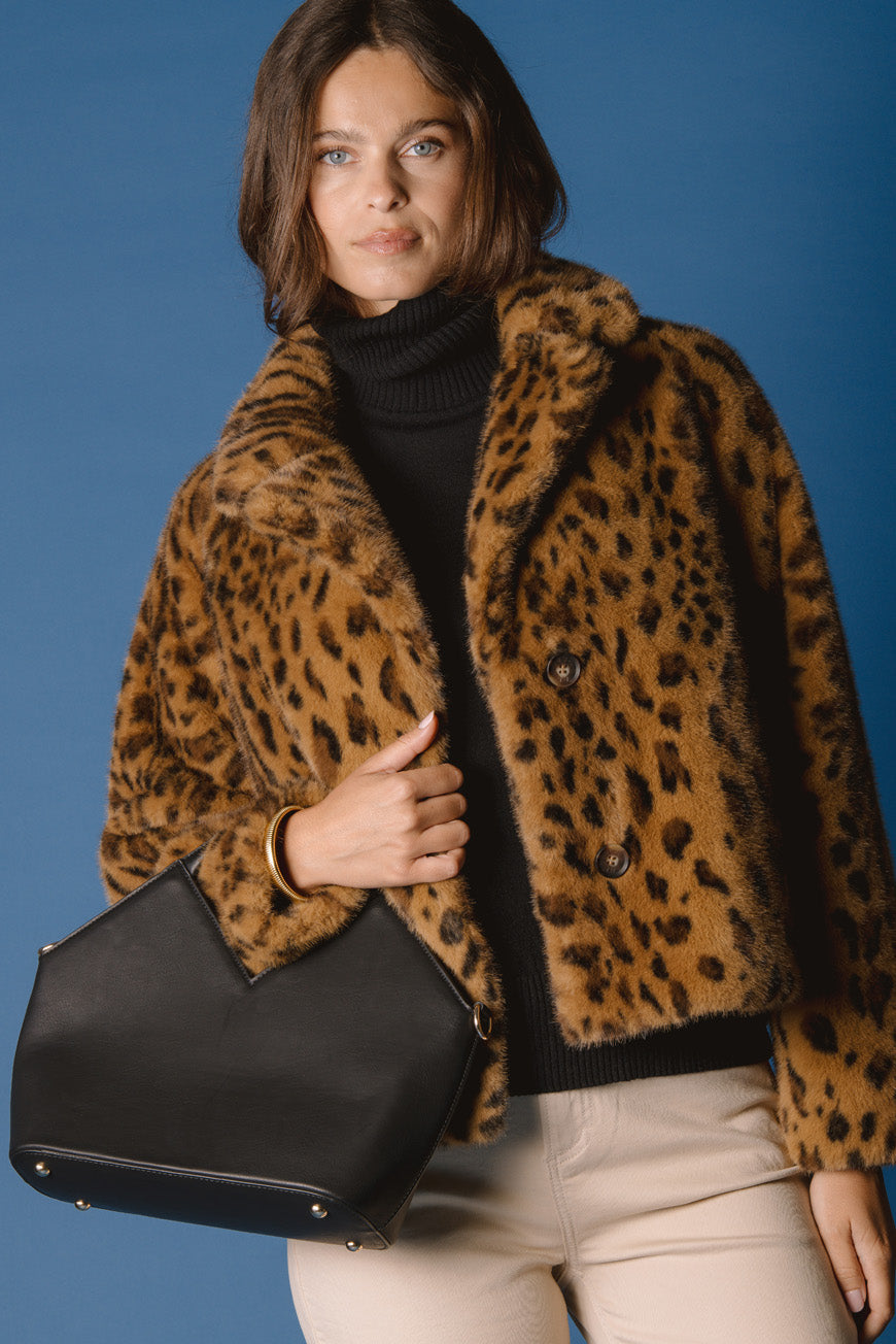 MANTEAU PIAT PRINT LEOPARD