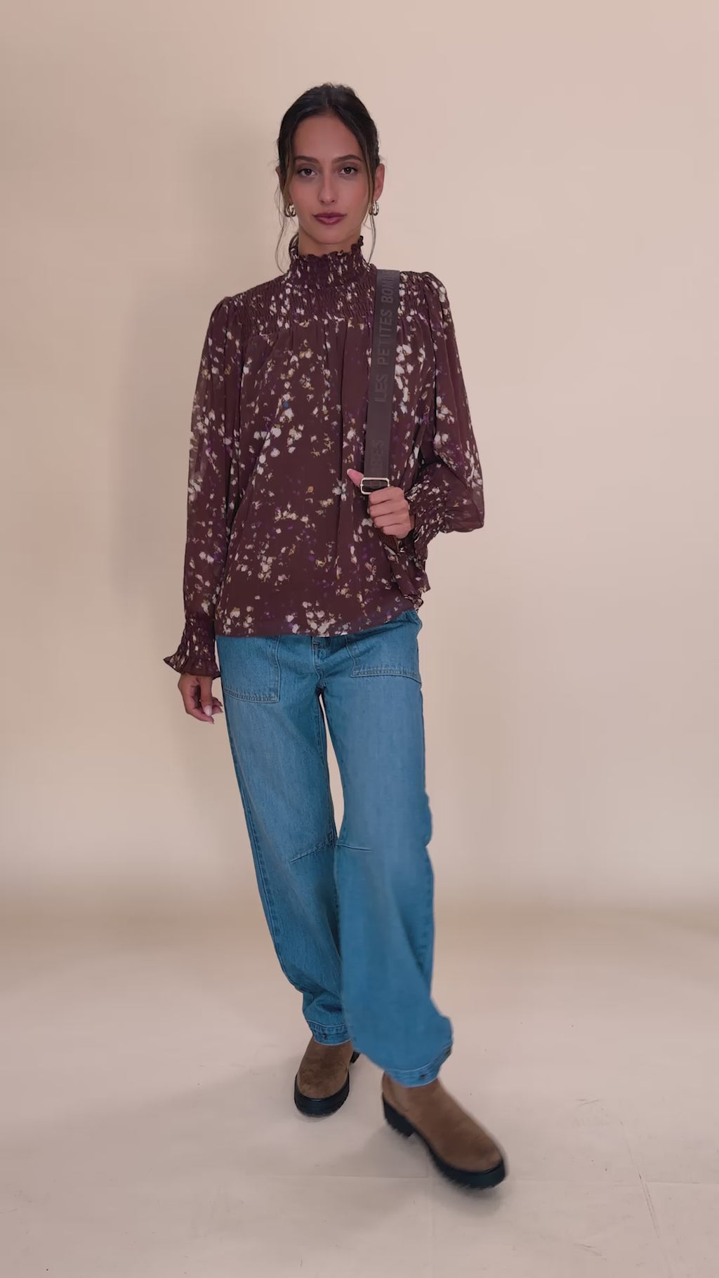 Blouse Parvine print Art et pantalon Polonie blue