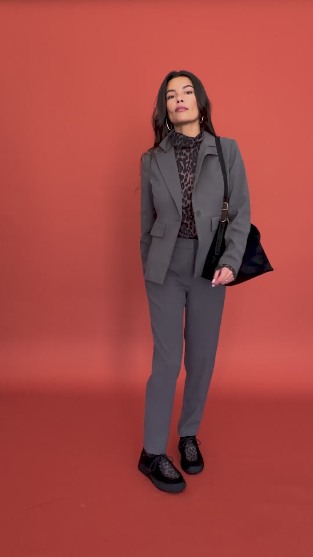Veste Pierreline gris et pantalon Piato gris