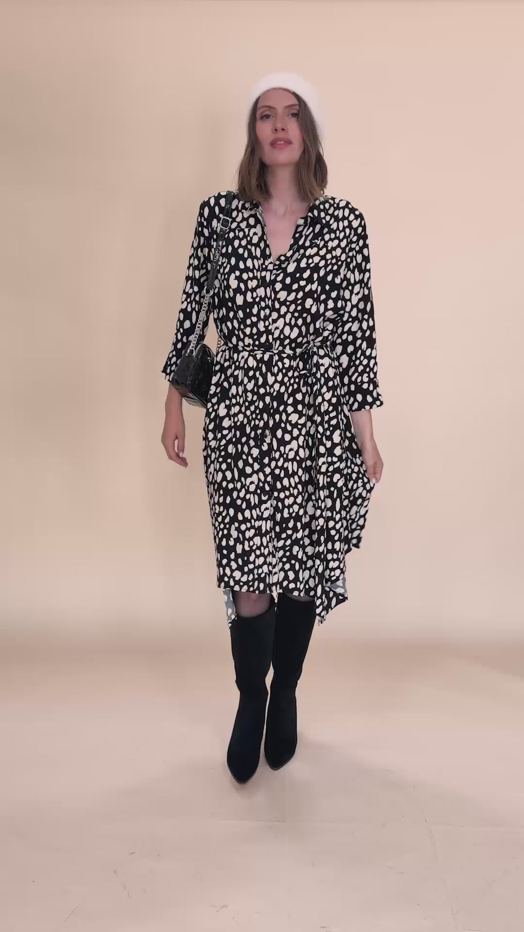 Robe Colette print Salvia