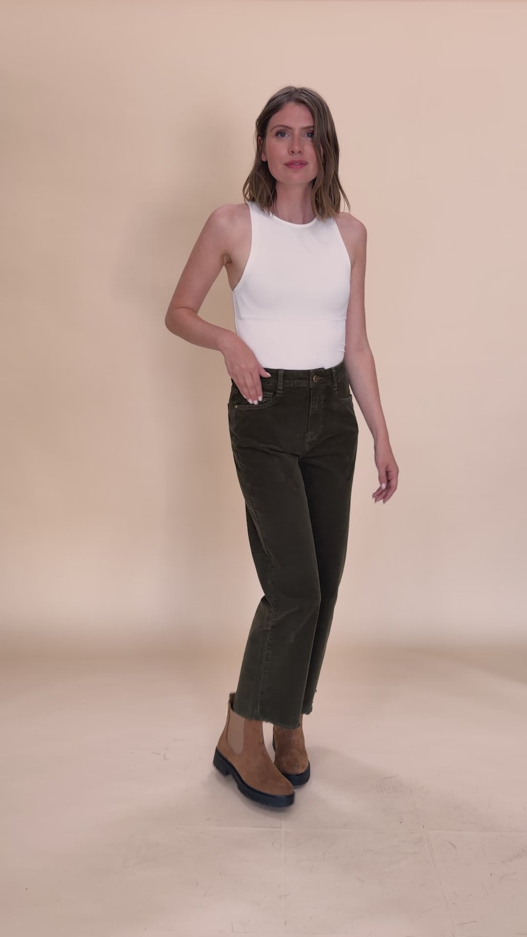 Pantalon Paulina kaki
