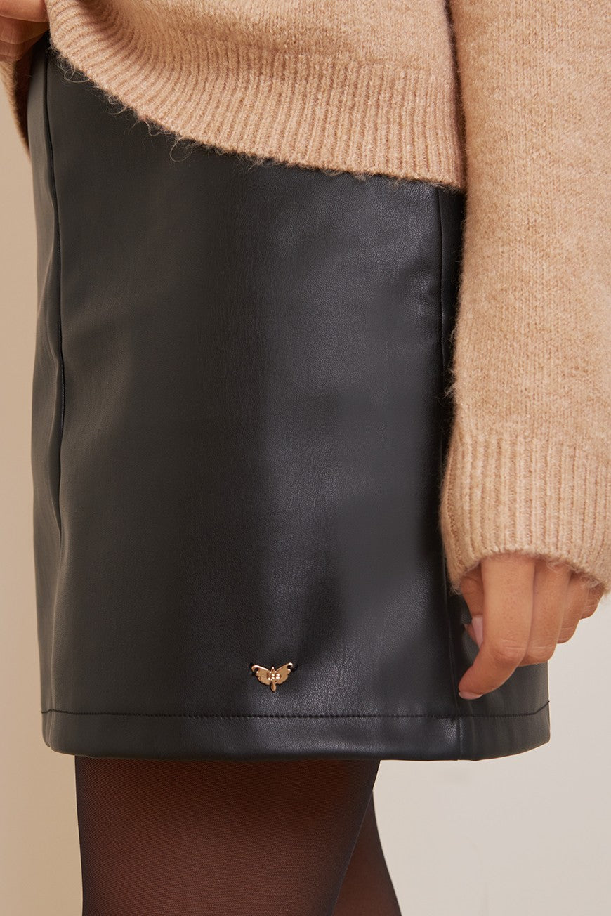 JUPE EN SIMILICUIR MALIA